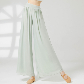 Pantaloni de dans cu panouri din plasă, croială dreaptă modernă, material poliester, pentru femei adulte, toamnă