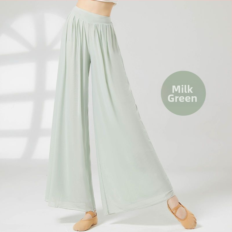 Pantaloni de dans cu panouri din plasă, croială dreaptă modernă, material poliester, pentru femei adulte, toamnă