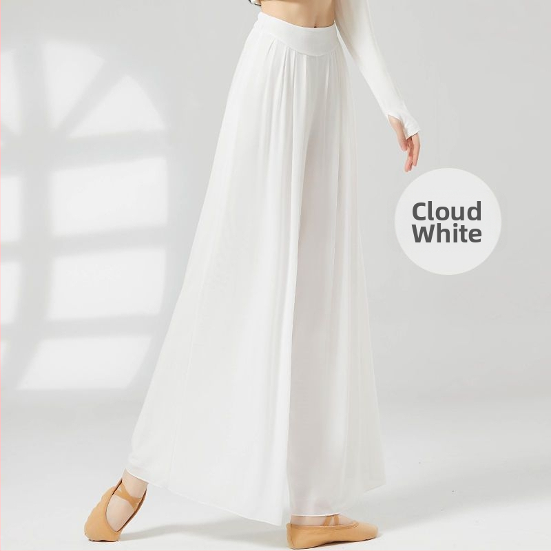 Pantaloni de dans cu panouri din plasă, croială dreaptă modernă, material poliester, pentru femei adulte, toamnă