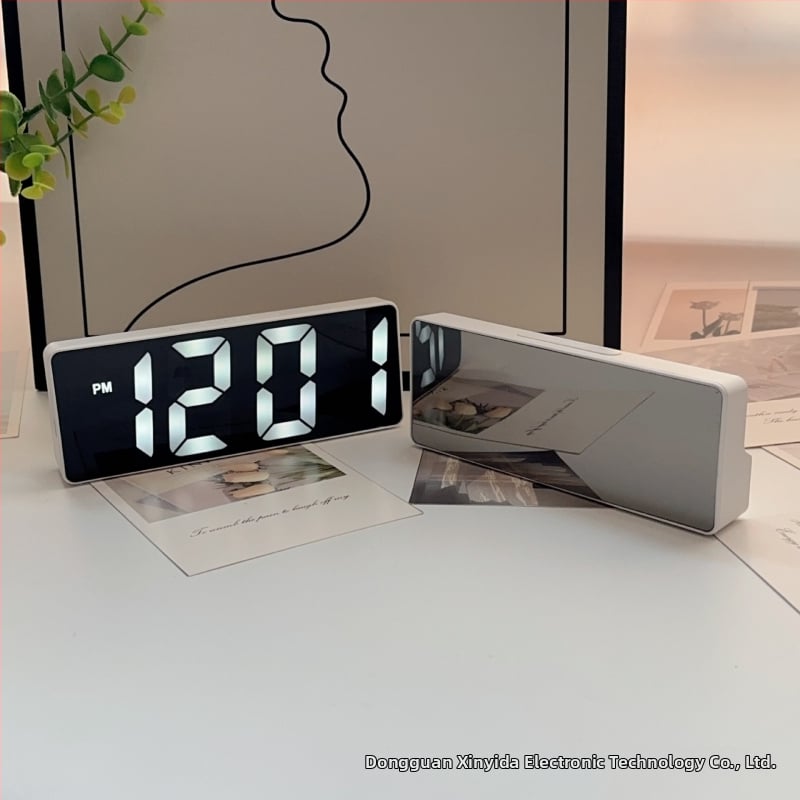 Ρολόι αφύπνισης για σαλόνι με οθόνη LED, θερμόμετρο, ημερολόγιο, νυχτερινό φως και αθόρυβη λειτουργία