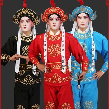 Set costum tradițional de operă chineză pentru spectacol: Peking și Qin Opera, stil Wu-Sheng, poliester