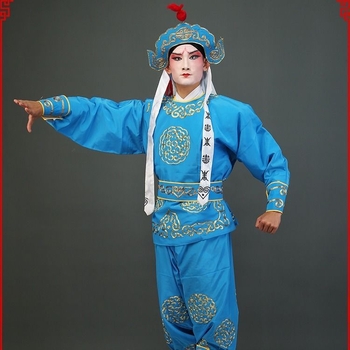 Set costum tradițional de operă chineză pentru spectacol: Peking și Qin Opera, stil Wu-Sheng, poliester