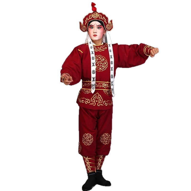 Set costum tradițional de operă chineză pentru spectacol: Peking și Qin Opera, stil Wu-Sheng, poliester