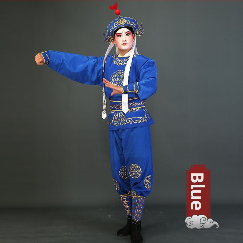 Set costum tradițional de operă chineză pentru spectacol: Peking și Qin Opera, stil Wu-Sheng, poliester