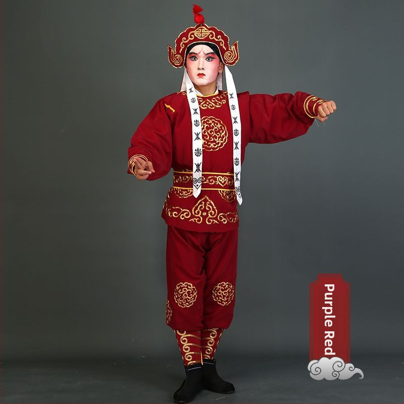 Set costum tradițional de operă chineză pentru spectacol: Peking și Qin Opera, stil Wu-Sheng, poliester