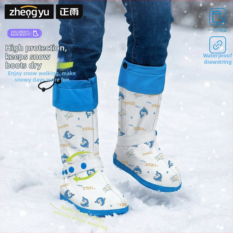 Protecții pentru încălțăminte pentru copii, impermeabile, PVC, anti-derapante, rezistente, pentru ciclism și drumeții