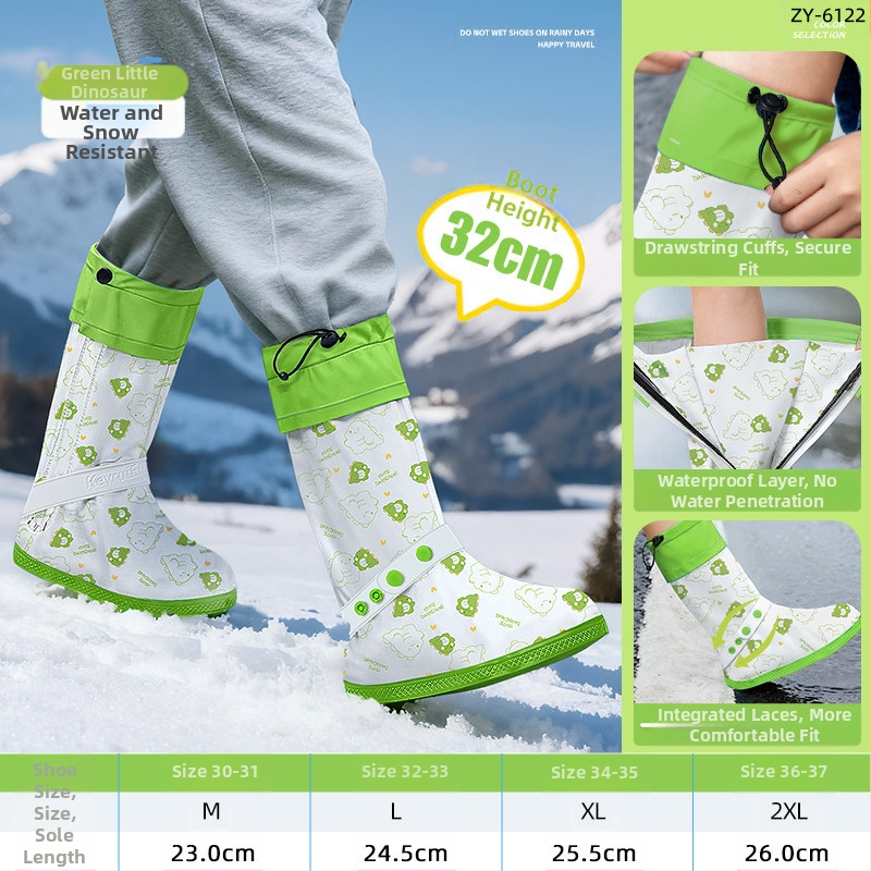 Protecții pentru încălțăminte pentru copii, impermeabile, PVC, anti-derapante, rezistente, pentru ciclism și drumeții