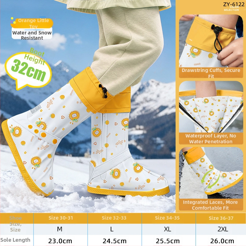 Protecții pentru încălțăminte pentru copii, impermeabile, PVC, anti-derapante, rezistente, pentru ciclism și drumeții