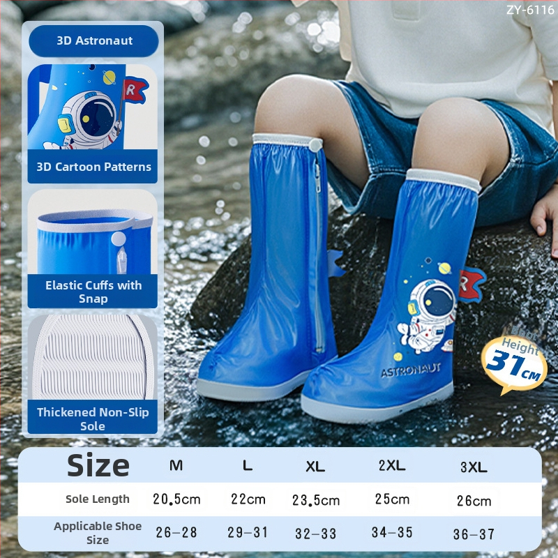 Protecții pentru încălțăminte pentru copii, impermeabile, PVC, anti-derapante, rezistente, pentru ciclism și drumeții