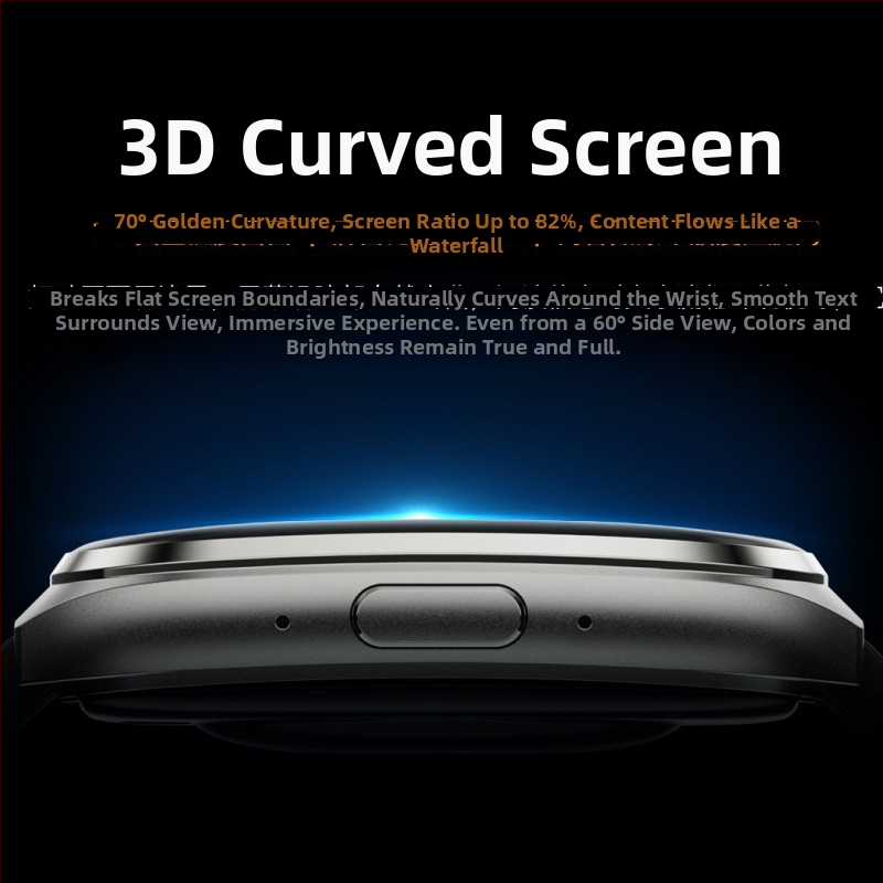 Ceas inteligent cu display AMOLED, baterie de 1000 mAh, monitorizare ritm cardiac și somn, rezistent la apă