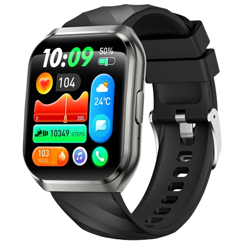 Ceas inteligent cu display AMOLED, baterie de 1000 mAh, monitorizare ritm cardiac și somn, rezistent la apă