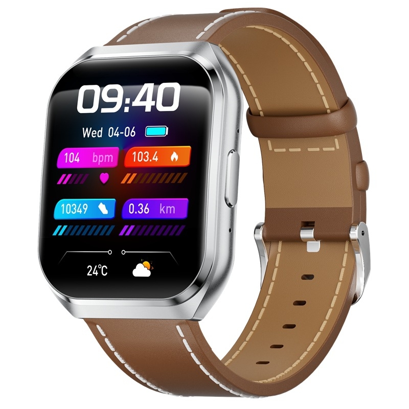 Ceas inteligent cu display AMOLED, baterie de 1000 mAh, monitorizare ritm cardiac și somn, rezistent la apă