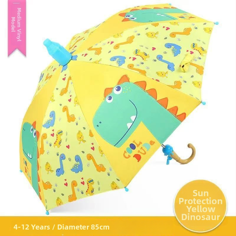 Ομπρέλα Nezha για παιδιά με καρτούν — βινύλιο κάλυμμα, 8 ακτίνες, λαβή αλουμινίου, χειροκίνητο άνοιγμα, ημι-αυτόματο κλείσιμο