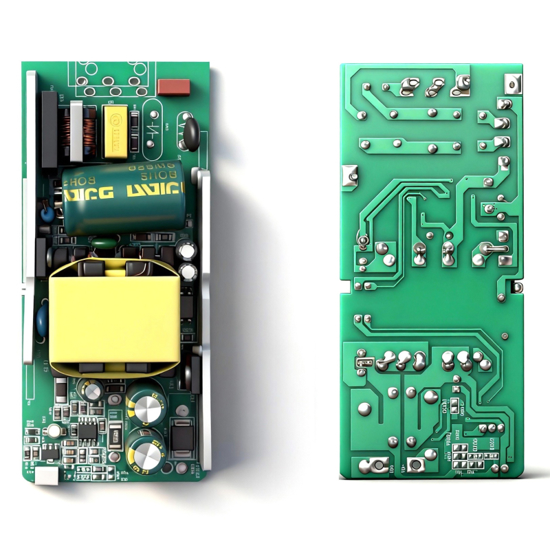 Încărcător pentru baterii litiu – placă goală, intrare 100-240 VAC, ieșire 12.6V 5A, PCB cu două fețe, transformator din cupru