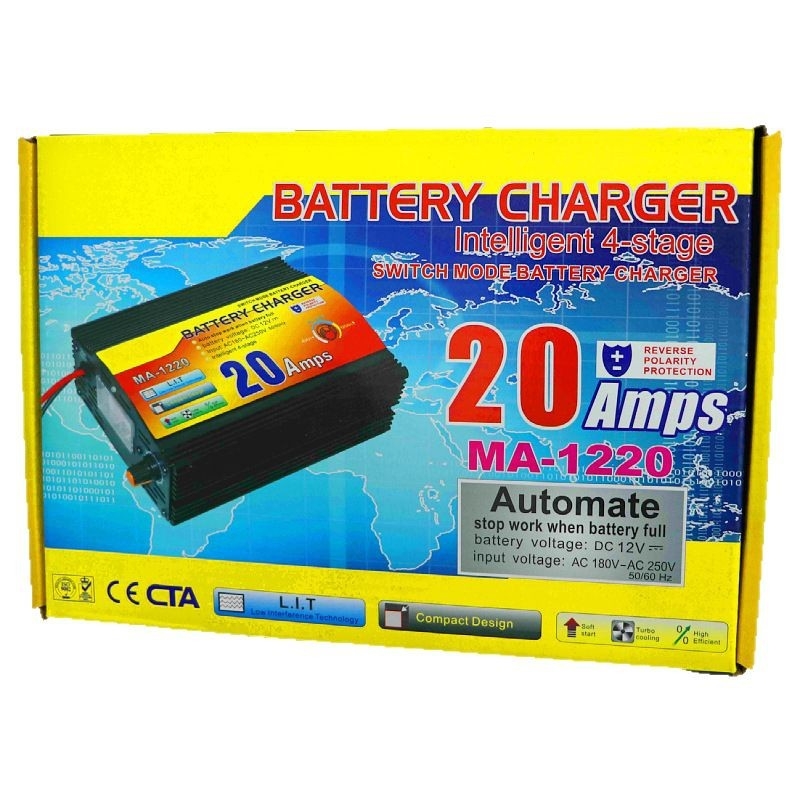 Punjač baterija automobila 12V, 10A/20A/30A, izlaz 14.5–14.8V, ulaz 110–240V AC, CE potvrda, Kompatibilno LiFePO4