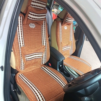 Auto jastuč za sjedalo s površinom Ice-Silk, prozračna konstrukcija, punjenje pamukom, universal za pet mjesta, sve sezone