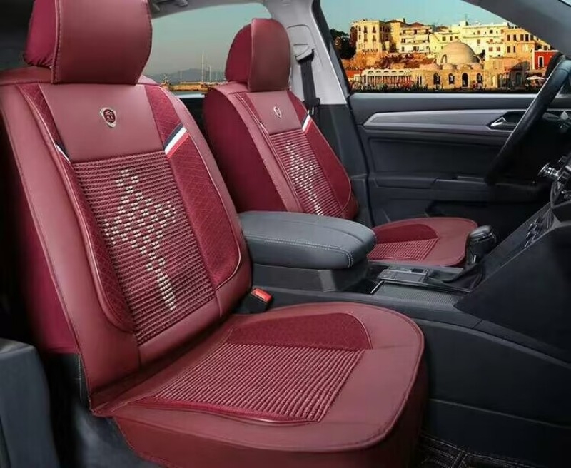 Auto jastuč za sjedalo s površinom Ice-Silk, prozračna konstrukcija, punjenje pamukom, universal za pet mjesta, sve sezone