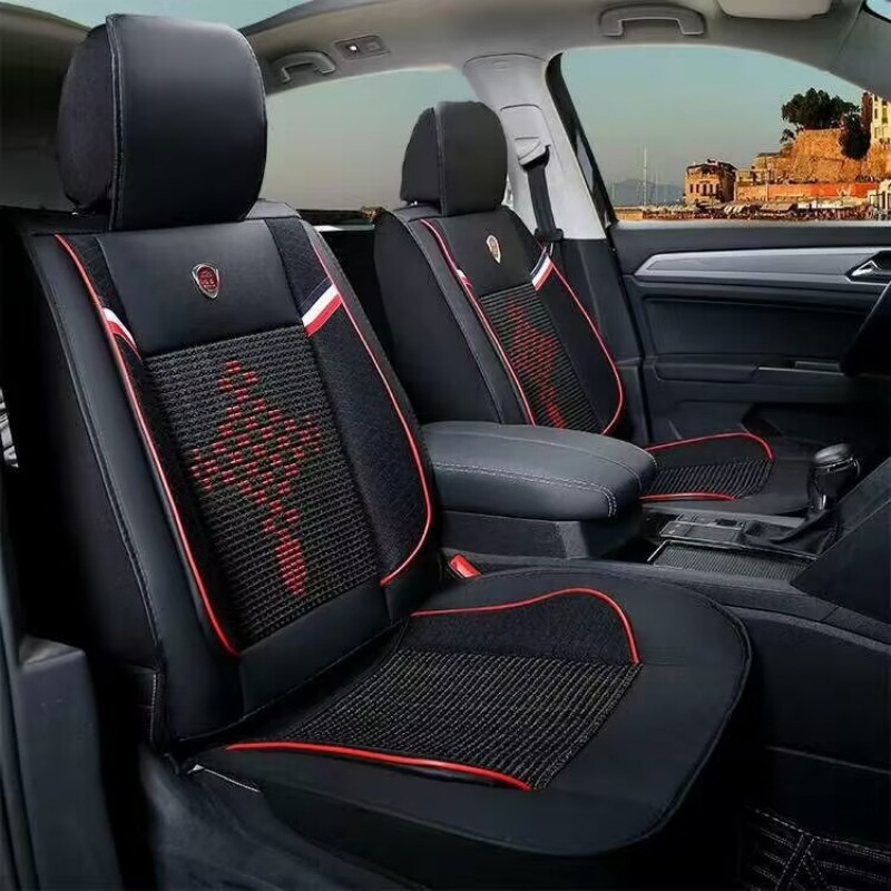 Auto jastuč za sjedalo s površinom Ice-Silk, prozračna konstrukcija, punjenje pamukom, universal za pet mjesta, sve sezone