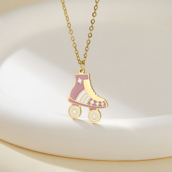 Κολιέ από ανοξείδωτο ατσάλι με σταυροειδή αλυσίδα και γεωμετρικό μενταγιόν, ηλεκτροπλατίωση (Υλικό: ανοξείδωτο ατσάλι; Διαδικασία: ηλεκτροπλατίωση; Αλυσίδα: σταυροειδής; Μενταγιόν: ανοξείδωτο ατσάλι; Για: unisex)