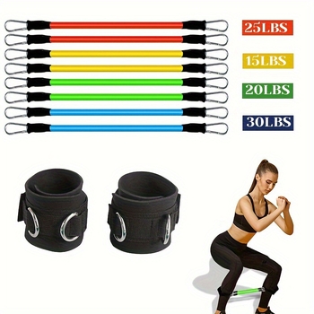 Taekwondo-edzéshez lábszárra tervezett feszítő készülék – latex ellenállókötél, 2×35 lb