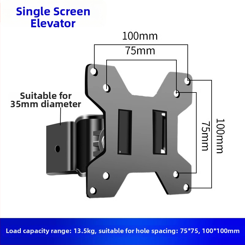Držiak na dva monitory s plávajúcim ramenom (Materiál: studená valcovaná oceľ + hliníková zliatina; Kompatibilita: kov + plast; Značka: Hillport; Model: držiak na dva monitory)