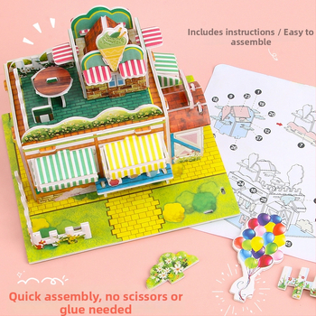 Puzzle tridimensional pentru copii – jucărie educativă DIY din spumă, potrivit pentru 4–6 ani, asamblare în 5 minute.