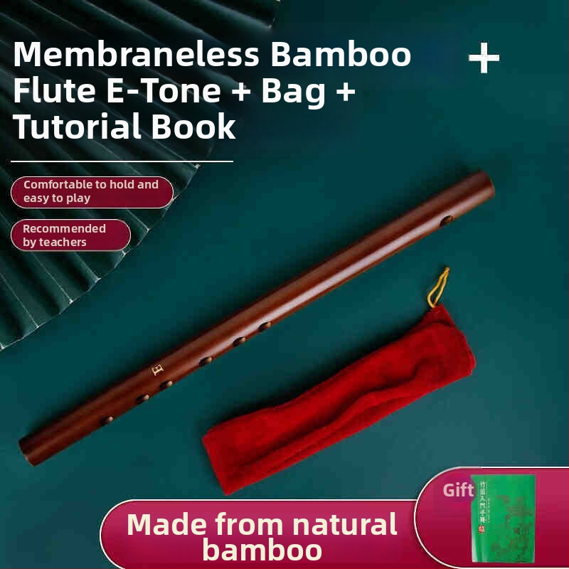Piccolo flauta, bambusové telo, model 200, pre začiatočníkov, s flanelovou taškou.