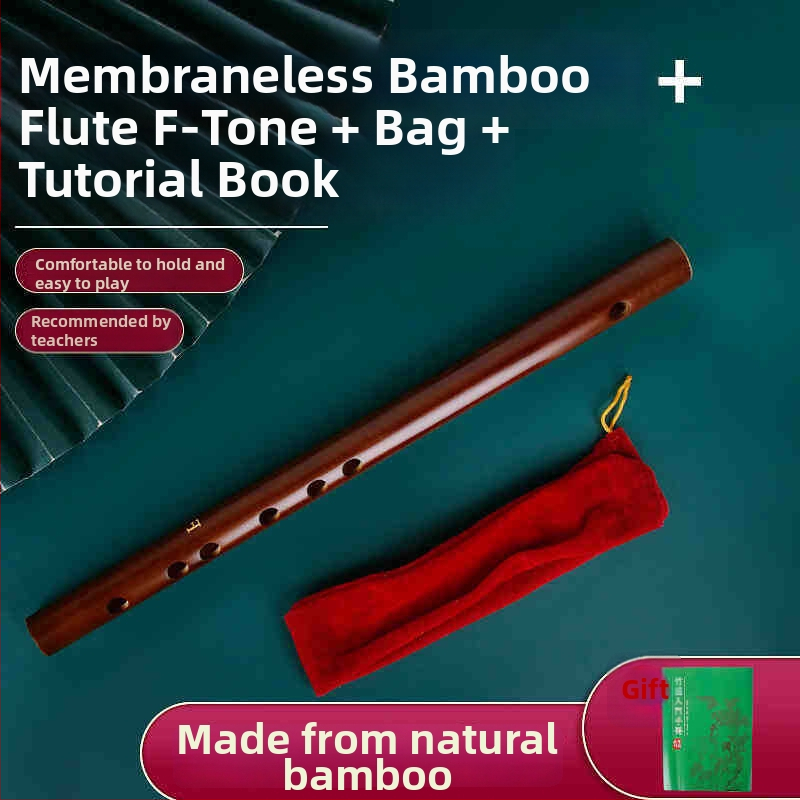 Piccolo flauta, bambusové telo, model 200, pre začiatočníkov, s flanelovou taškou.