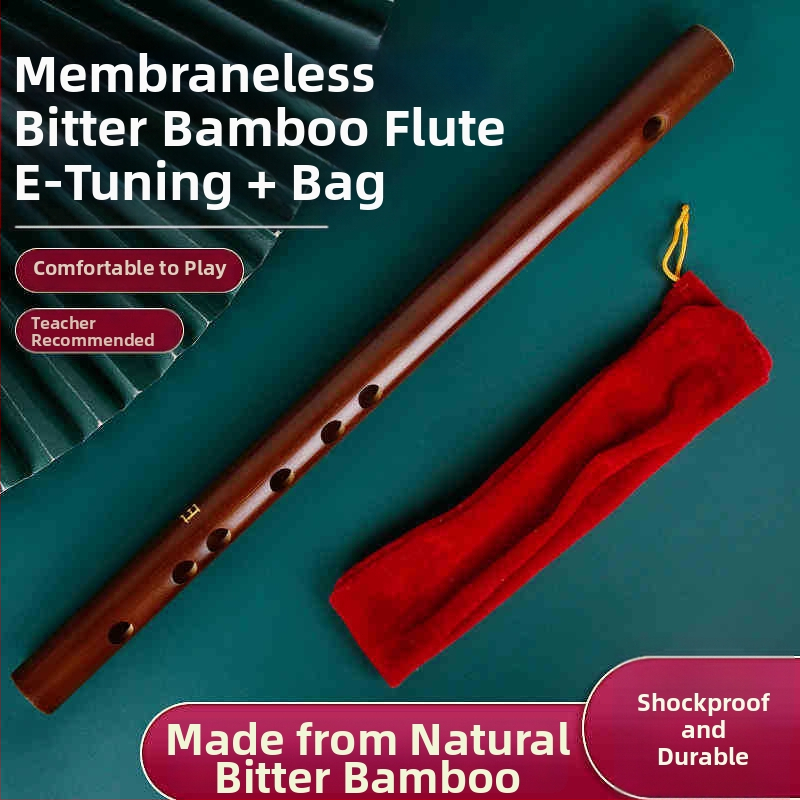 Piccolo flauta, bambusové telo, model 200, pre začiatočníkov, s flanelovou taškou.