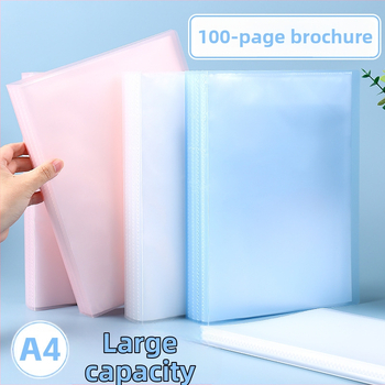 Dosar A4 cu buzunare transparente pentru inserții, 100 de pagini, material PP, modelul 1854147, personalizare disponibilă