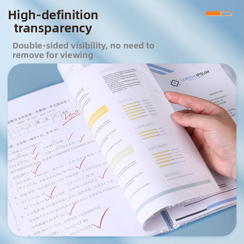 Dosar A4 cu buzunare transparente pentru inserții, 100 de pagini, material PP, modelul 1854147, personalizare disponibilă