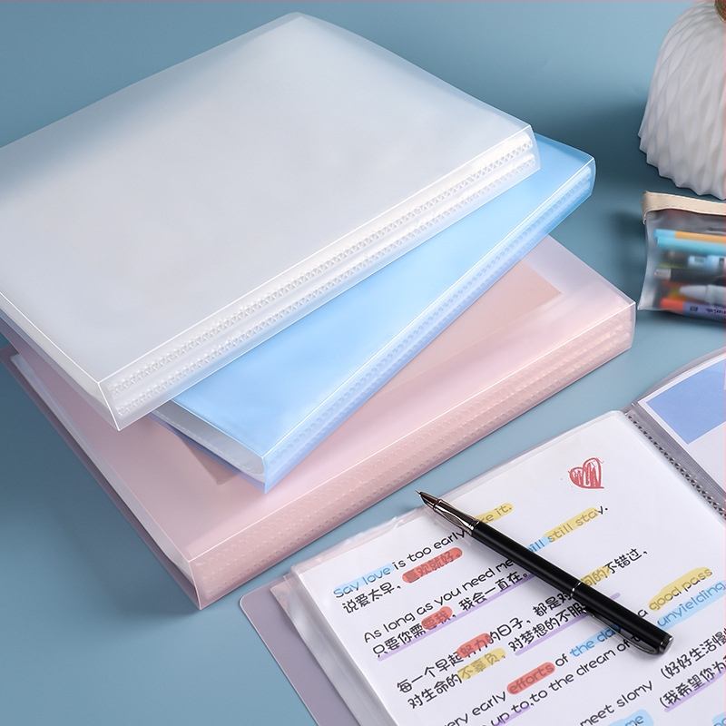 Dosar A4 cu buzunare transparente pentru inserții, 100 de pagini, material PP, modelul 1854147, personalizare disponibilă