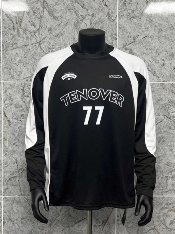 Tricou sport cu mânecă lungă, croială lejeră, poliester, imprimeu geometric, pentru sport în sezonul iarnă-primăvară-toamnă