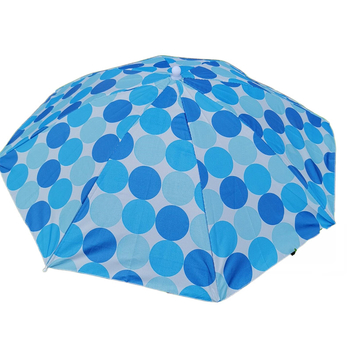 Șapcă-umbrela pentru cap cu țesătură din nailon, 8 brațe din fier, deschidere manuală, protecție solară și împotriva ploilor pentru toate vârstele