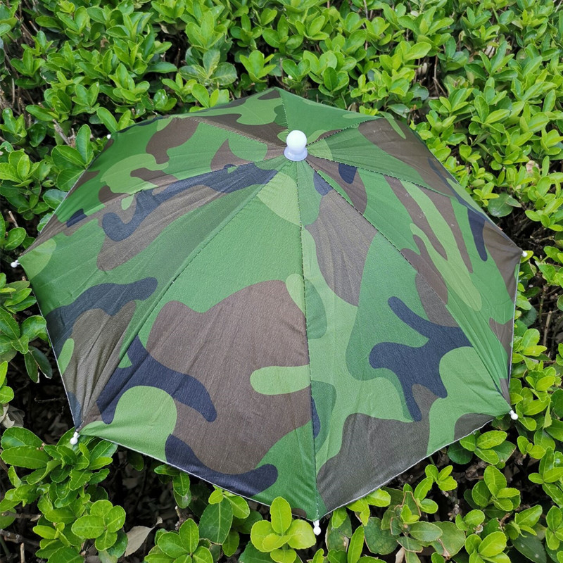 Șapcă-umbrela pentru cap cu țesătură din nailon, 8 brațe din fier, deschidere manuală, protecție solară și împotriva ploilor pentru toate vârstele