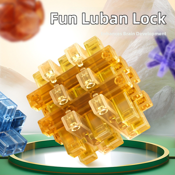 Joc puzzle Kongming Lock – extrem de dificil, din plastic, posibilitate DIY, pentru 7–14 ani