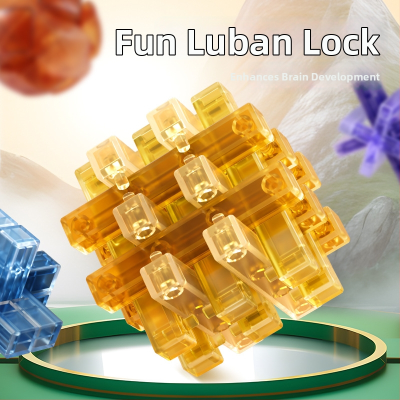 Joc puzzle Kongming Lock – extrem de dificil, din plastic, posibilitate DIY, pentru 7–14 ani