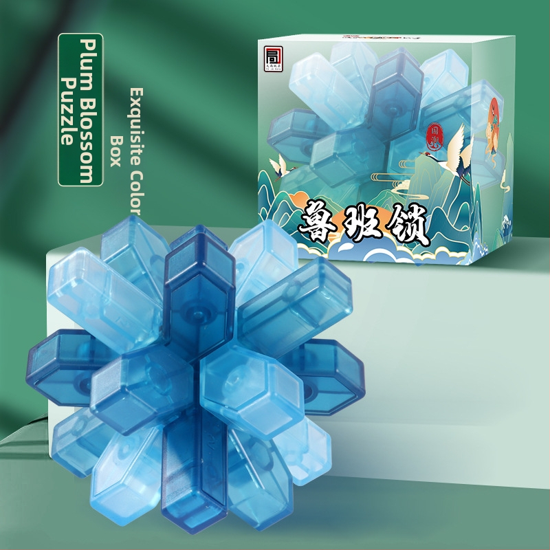 Joc puzzle Kongming Lock – extrem de dificil, din plastic, posibilitate DIY, pentru 7–14 ani