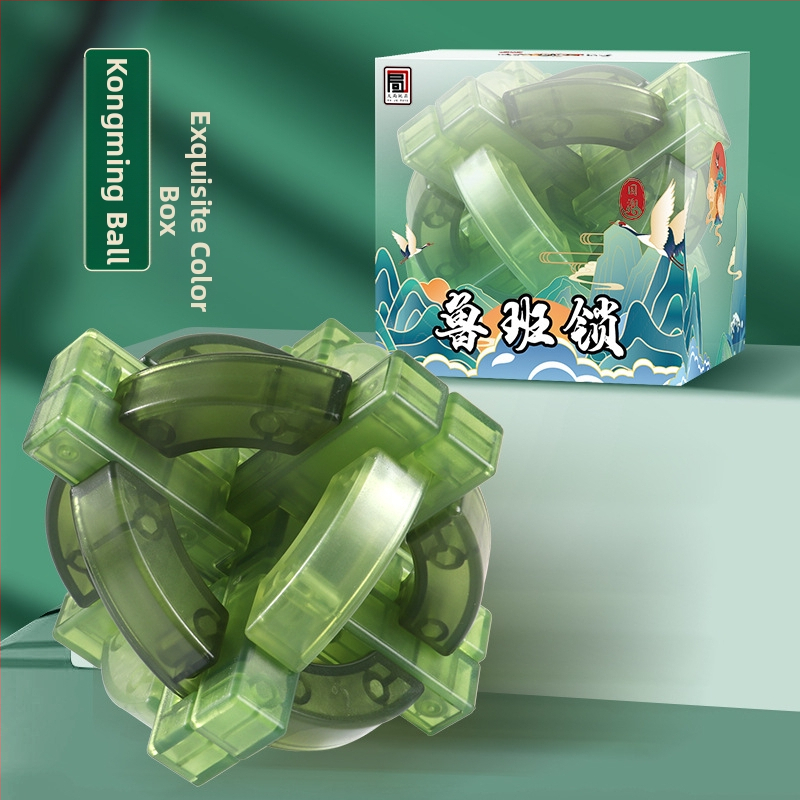 Joc puzzle Kongming Lock – extrem de dificil, din plastic, posibilitate DIY, pentru 7–14 ani