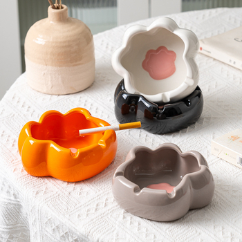 Keramički pepeljar s dizajnom mačje šape, Yehua ceramics, crtani stil, s ispisom logotipa, mogućnost prilagodbe