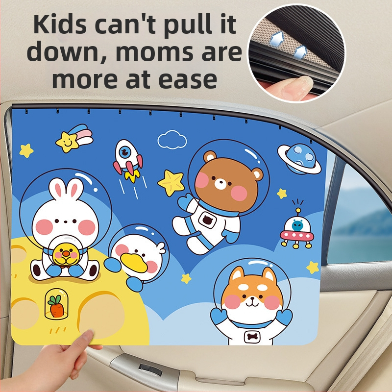 Κουρτίνα σκίασης παραθύρου αυτοκινήτου με ενσωματωμένο ολισθητό οδηγό; παχύ αδιαφανές πολυεστέρας; τύπος κρεμάσματος; γενική συμβατότητα