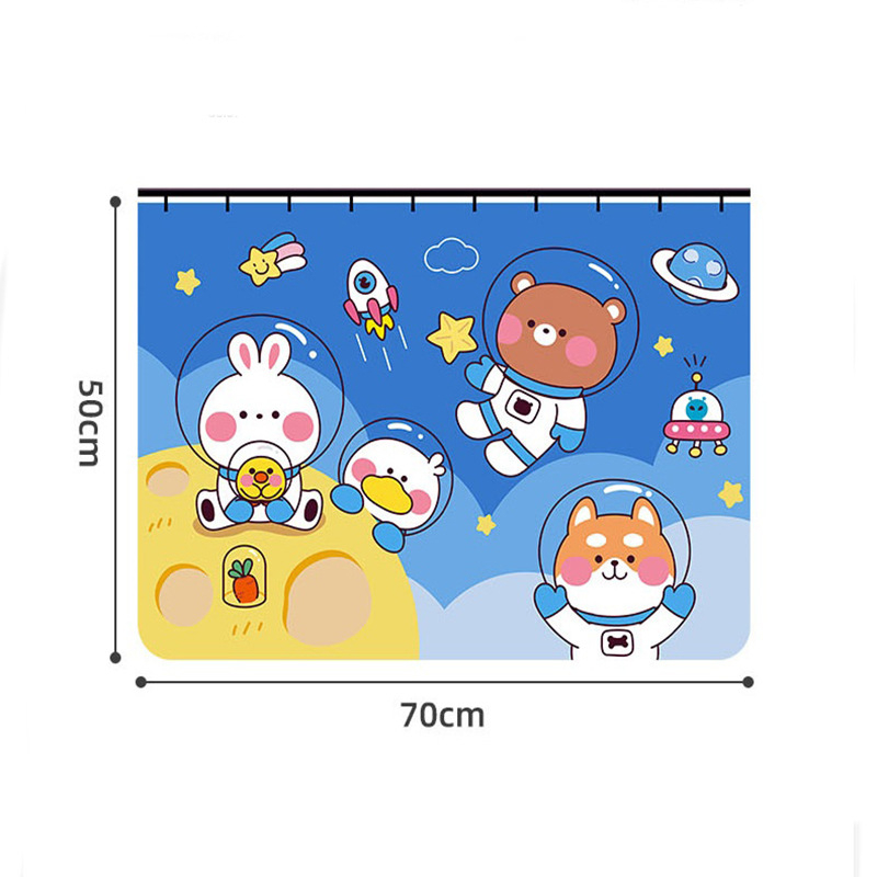 Κουρτίνα σκίασης παραθύρου αυτοκινήτου με ενσωματωμένο ολισθητό οδηγό; παχύ αδιαφανές πολυεστέρας; τύπος κρεμάσματος; γενική συμβατότητα