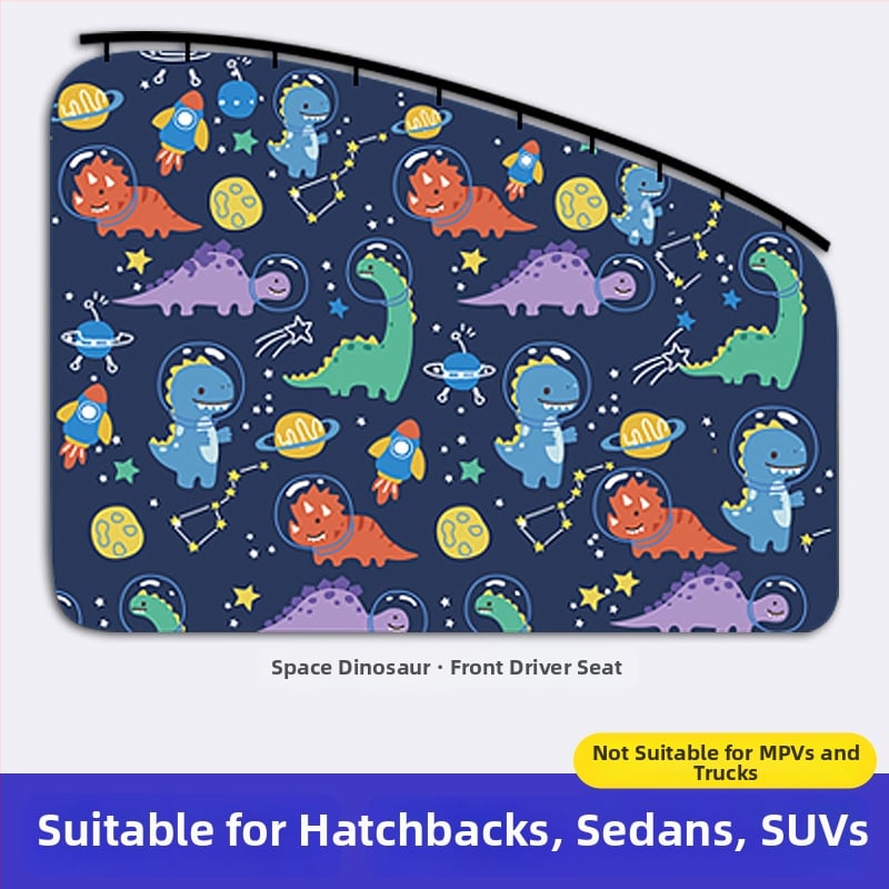 Κουρτίνα σκίασης παραθύρου αυτοκινήτου με ενσωματωμένο ολισθητό οδηγό; παχύ αδιαφανές πολυεστέρας; τύπος κρεμάσματος; γενική συμβατότητα