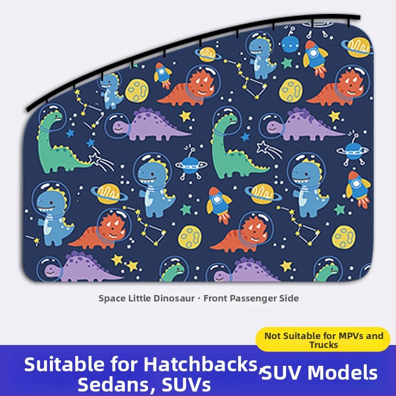 Κουρτίνα σκίασης παραθύρου αυτοκινήτου με ενσωματωμένο ολισθητό οδηγό; παχύ αδιαφανές πολυεστέρας; τύπος κρεμάσματος; γενική συμβατότητα