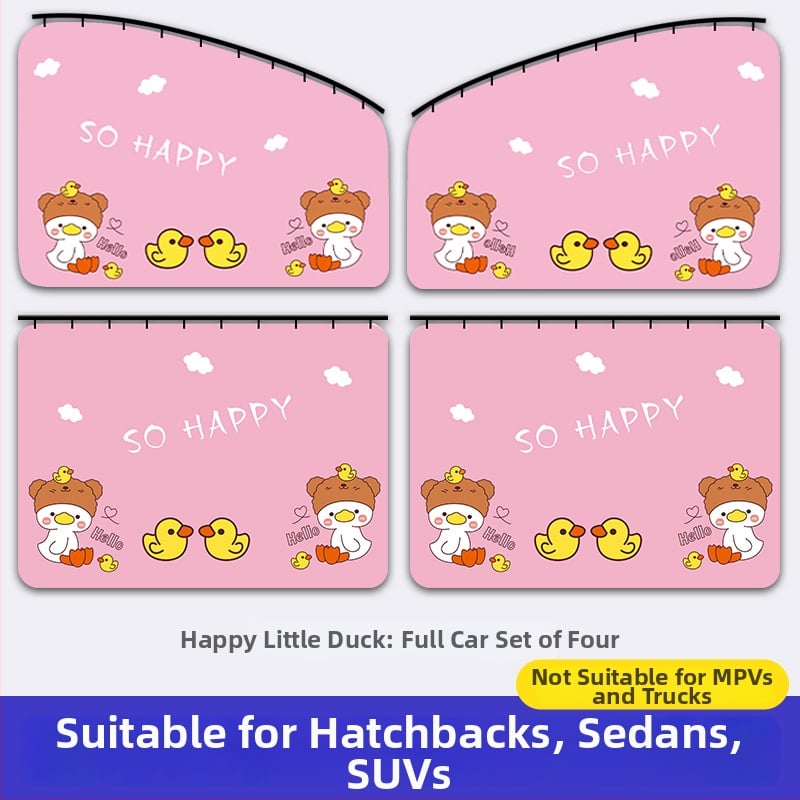 Κουρτίνα σκίασης παραθύρου αυτοκινήτου με ενσωματωμένο ολισθητό οδηγό; παχύ αδιαφανές πολυεστέρας; τύπος κρεμάσματος; γενική συμβατότητα