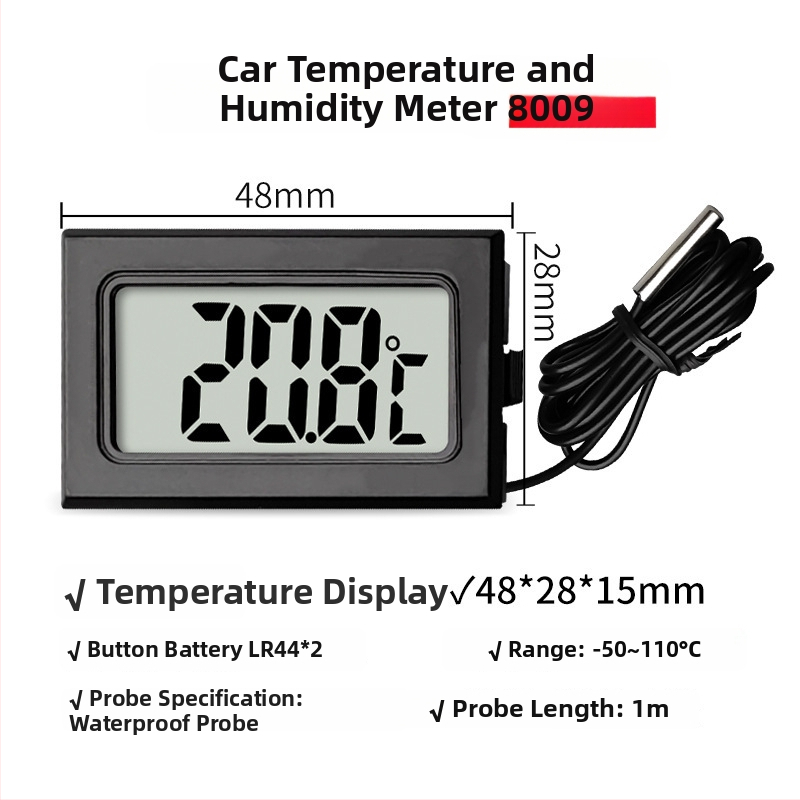 LX Digitálny teplomer do akvária s LCD displejom, vodotesná sonda 1 m, rozlíšenie 0,1 °C