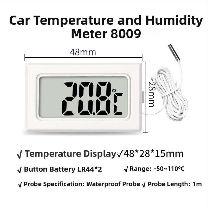 LX Digitálny teplomer do akvária s LCD displejom, vodotesná sonda 1 m, rozlíšenie 0,1 °C