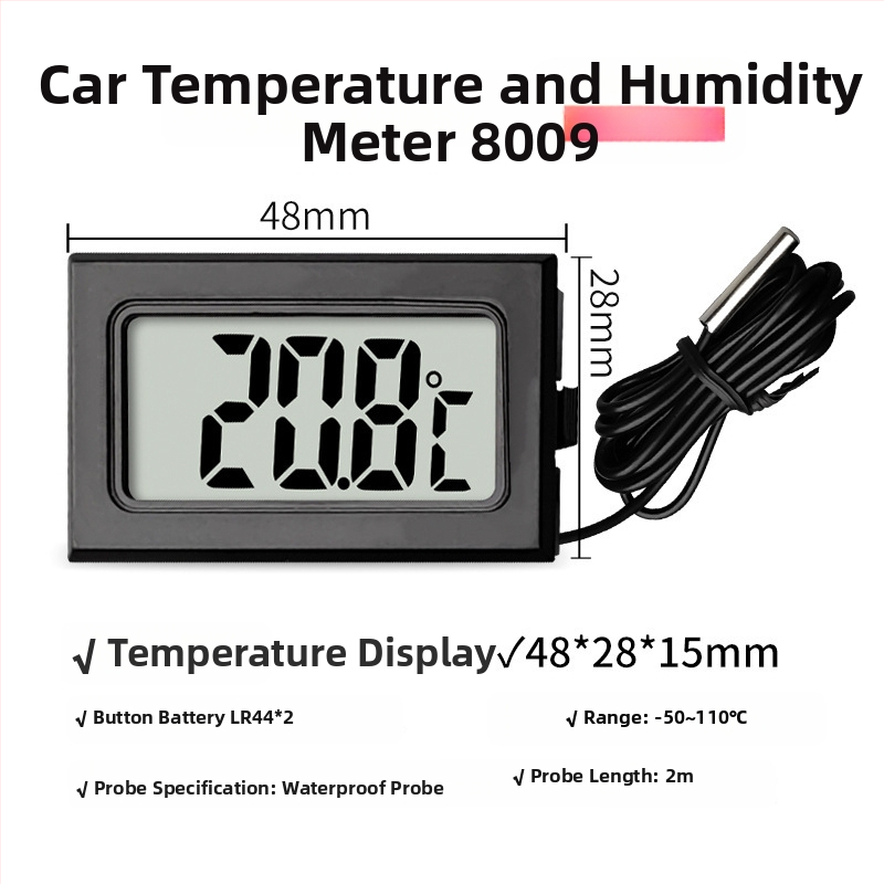 LX Digitálny teplomer do akvária s LCD displejom, vodotesná sonda 1 m, rozlíšenie 0,1 °C