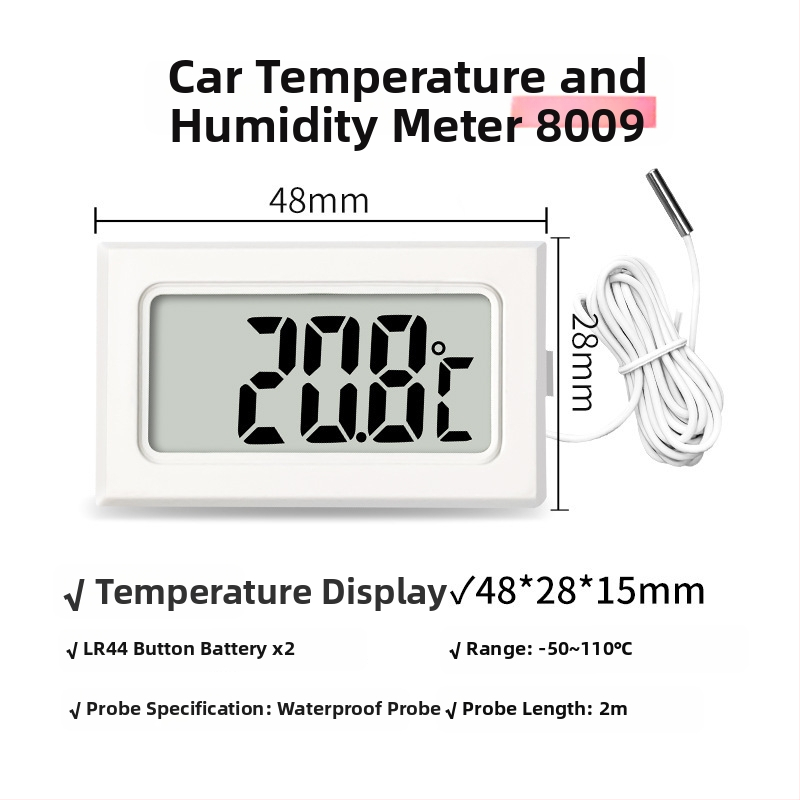 LX Digitálny teplomer do akvária s LCD displejom, vodotesná sonda 1 m, rozlíšenie 0,1 °C