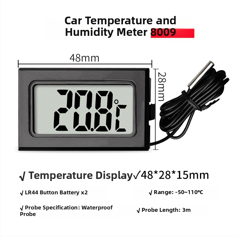 LX Digitálny teplomer do akvária s LCD displejom, vodotesná sonda 1 m, rozlíšenie 0,1 °C